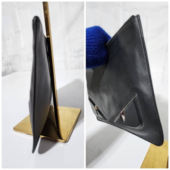 Authentic Fendi Monster Eyes Clutch Bag Black - Picture 11 of 13